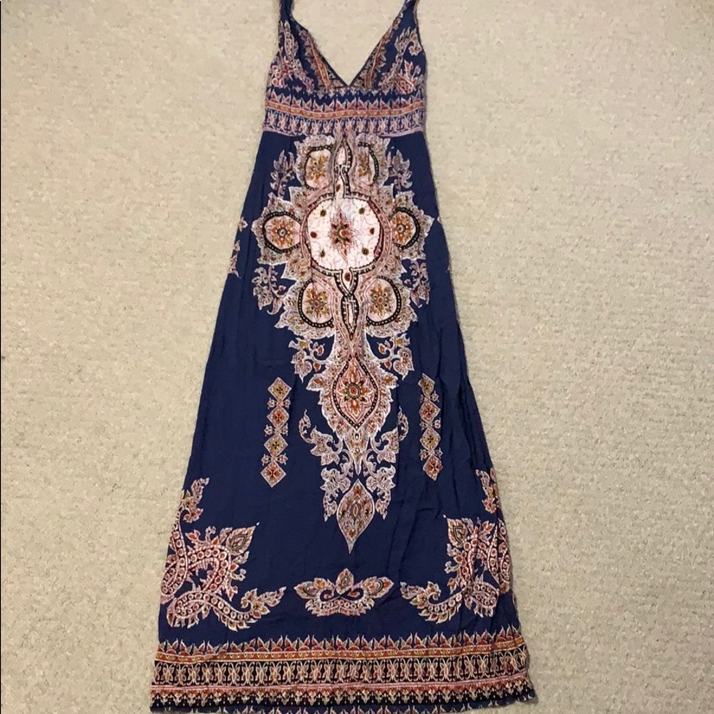 Multi colored maxi with versatile shoulder strap